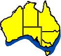 Distribution map of the Waratah Anemone