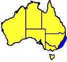 Distribution map of Caulerpa filiformis