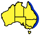 Distribution map of Padina algae